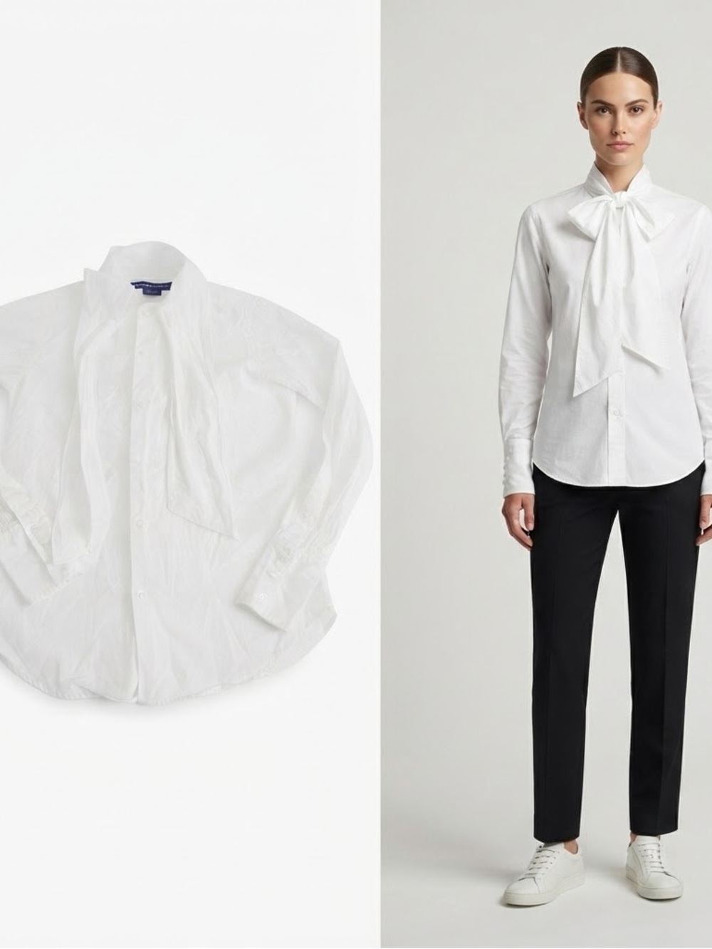 Ralph Lauren Sport Size 2 Women’s All White Button Down label inside garment